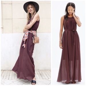 Madewell Chiffon Cotton/Silk Maxi Dress Sz Small
